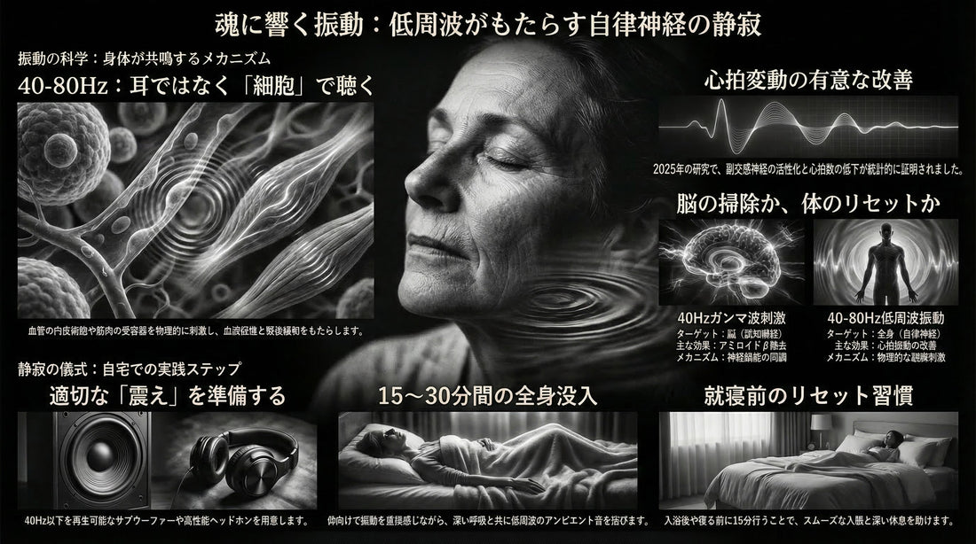 【音で自律神経を整える】 40-80Hzの低周波振動が心拍変動を改善する最新エビデンスと実践法 | イメディスLab